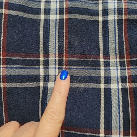 Plains Big Man Western Pearl Snap Shirt Blue Plaid Size 3X - Picture 7 of 7